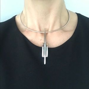Sterling Silver omega necklace with enhancer